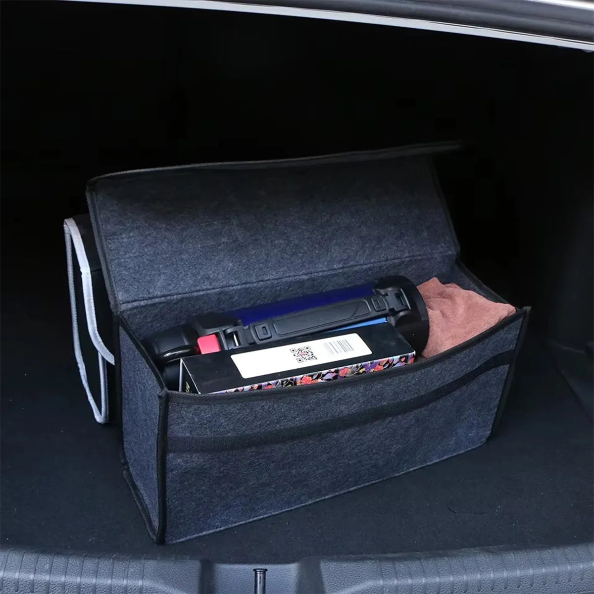 Soft Felt Car Trunk Storage Box – Large Capacity Organizer Bag