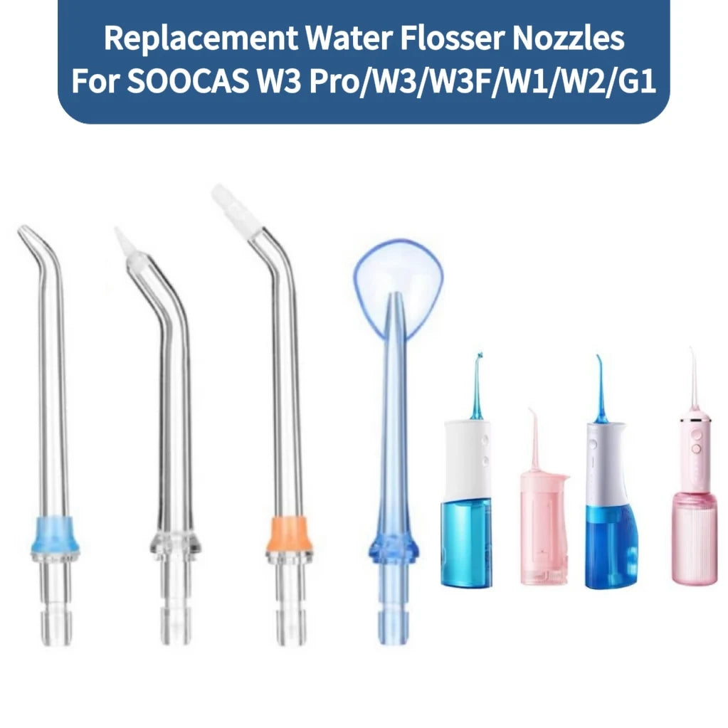 Replacement Nozzles For SOOCAS W3 Pro/W3/W3F/W1/W2/G1 Water Flosser Electric Oral Irrigator Nozzles Tips Heads