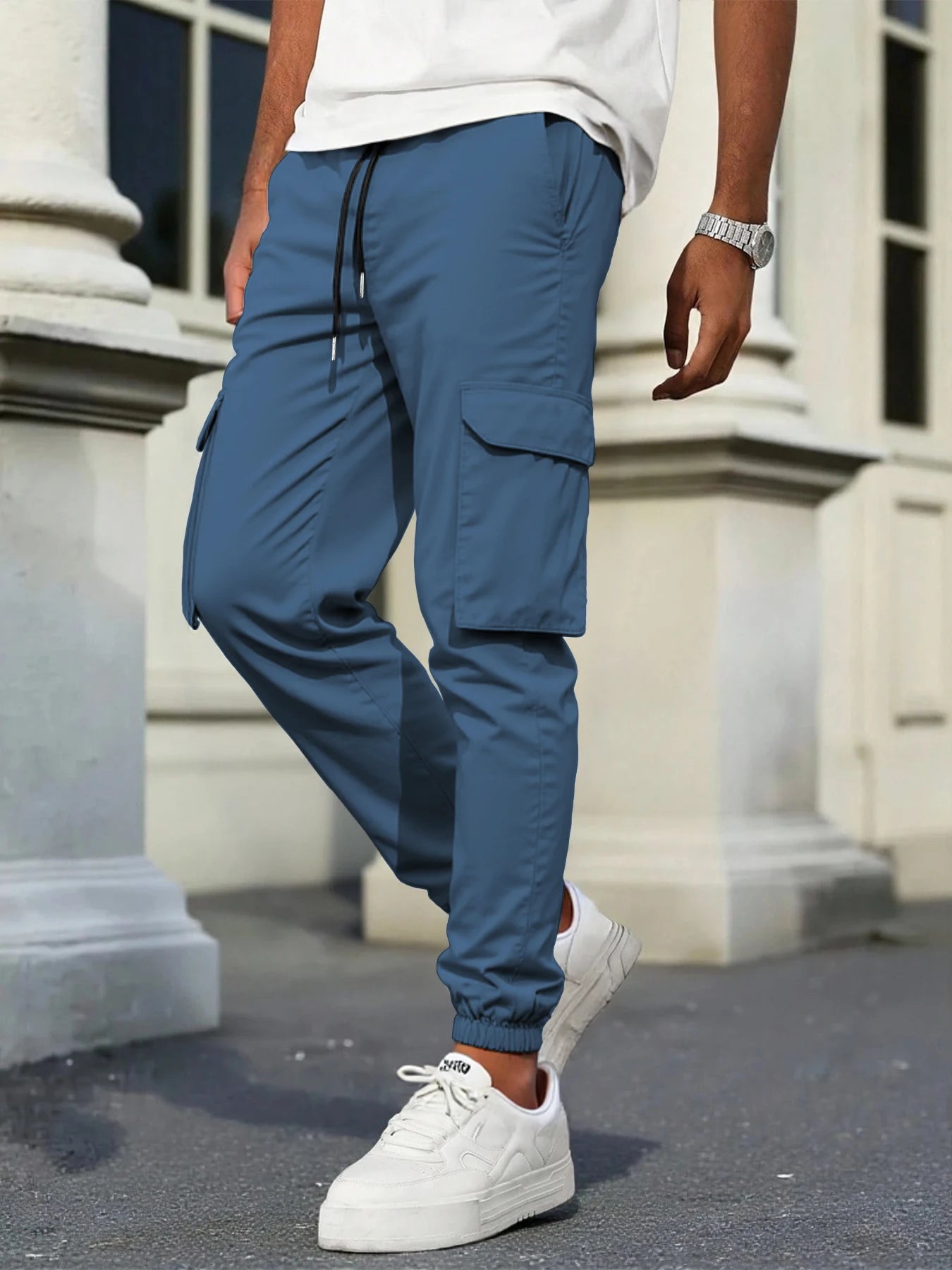 Men's High-Street Loose Straight Leg Workwear Trousers Sporty Casual Jacket Pants Streetwear Fashion Loose Fit Utility Pants