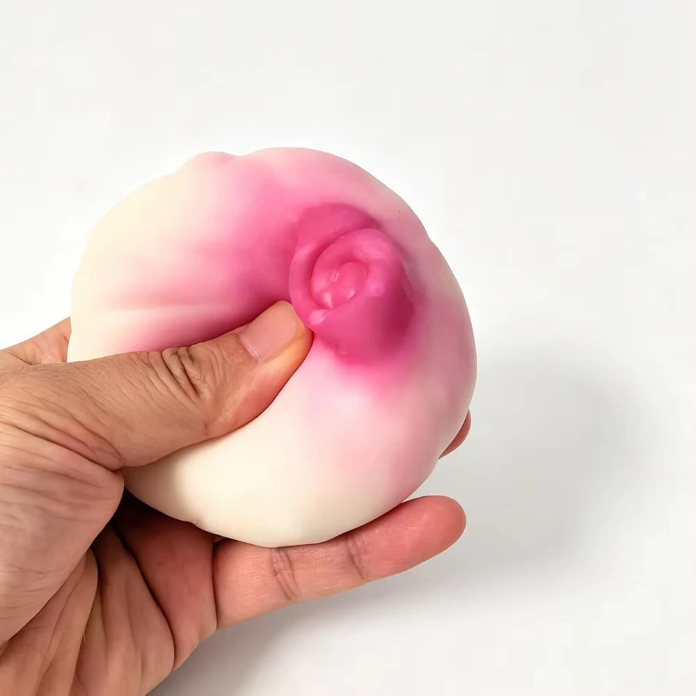 Onion Squishy Squeeze Stress Ball - Pink Gradient ASMR Fidget Toy