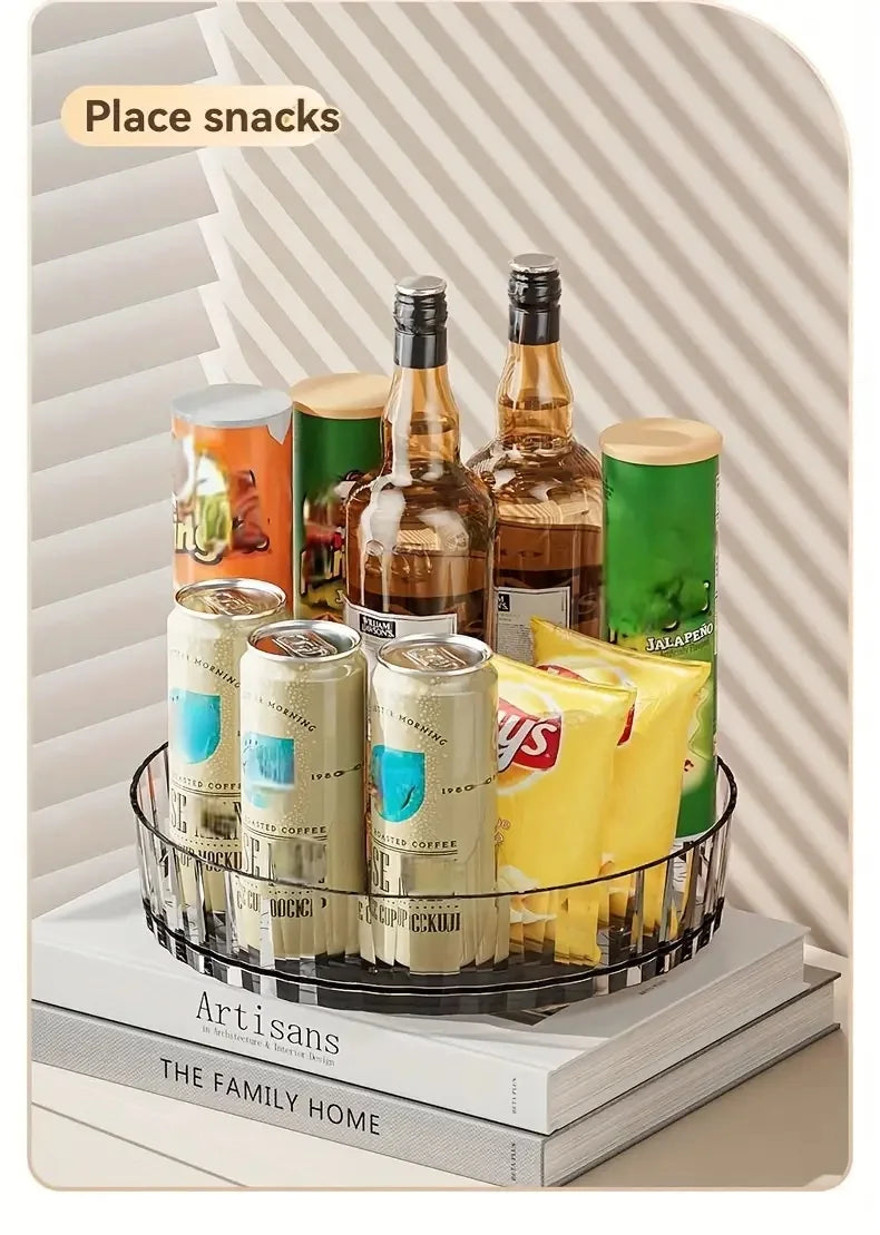 360° Rotating Spice Rack Organizer - 21x4cm Countertop Storage Box