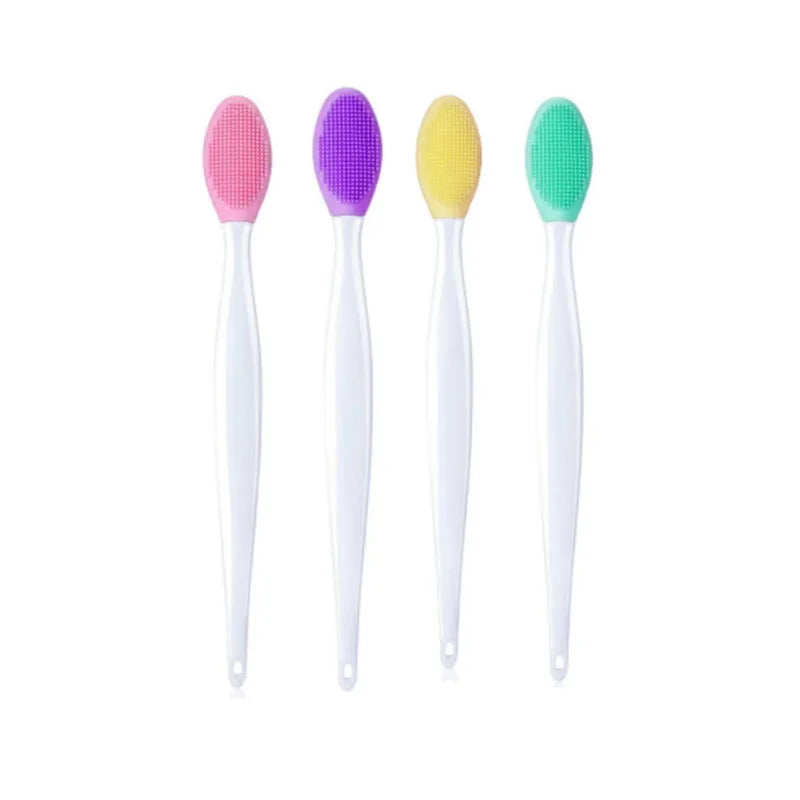Skin Care Lip Exfoliating Facial Cleansing Face Scrub Nose Clean Brush Blackhead Remove Silicone Double-Sided Skin Care Tool