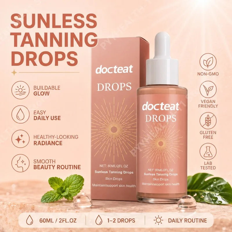 Plant Based Glow Drops Liquid Extract Formula Natural Looking Radiance Support Daily Wellness for Women 60ml