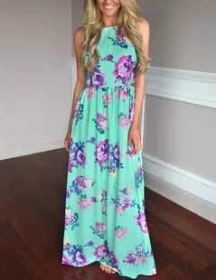 Bohemian Backless Beach Long Dress Cotton Women's Clothing Wish Hot Sell Street Style Hip Hop Trendy Globalization Dress