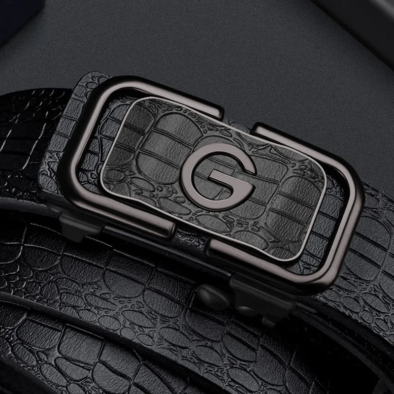 Stylish Men's PU Leather Belt - Fashion Belts for Daily Life, Leisure, Party, Festival, Work, and Business Automatic Buckle