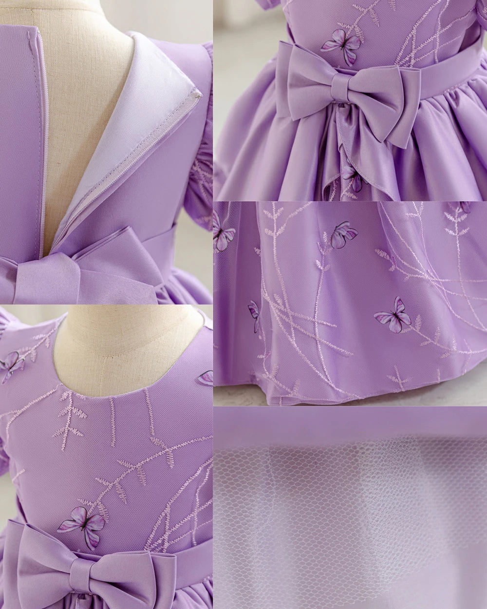 HETISO Butterfly Girl Kid's Dress Casual Cotton Baby's Dresses Spring Summer Child Birthday Ball Gown 1-4 Years