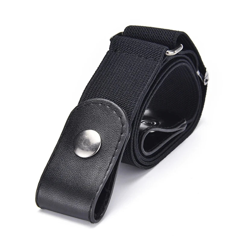 1Pc No Buckle Elastic Waist Belt, Stretch Adjustable Belt For Jeans Dresses, Invisible Comfort Belt For Women'S Men, Belts