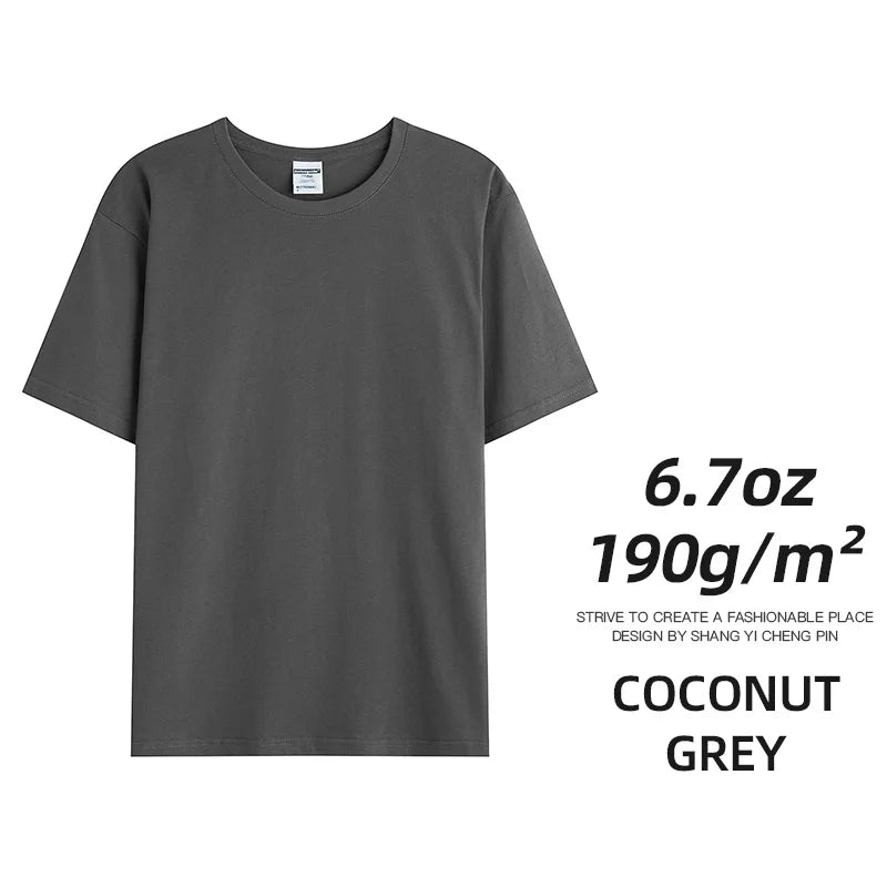 Custom Team Uniform T Shirts Premium 6.7oz 190Gsm Combed Cotton Unisex Tees For Teams