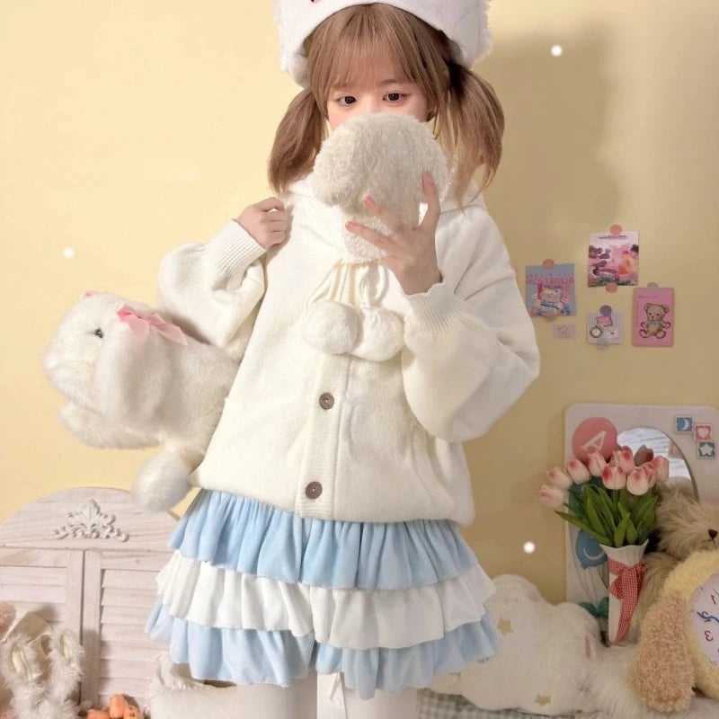 Japanese Contrast Color Patchwork Sweet Women Skirts Y2k Aesthetic A-line Ruffled Mini Skirt Harajuku Cute Wing Grunge Faldas