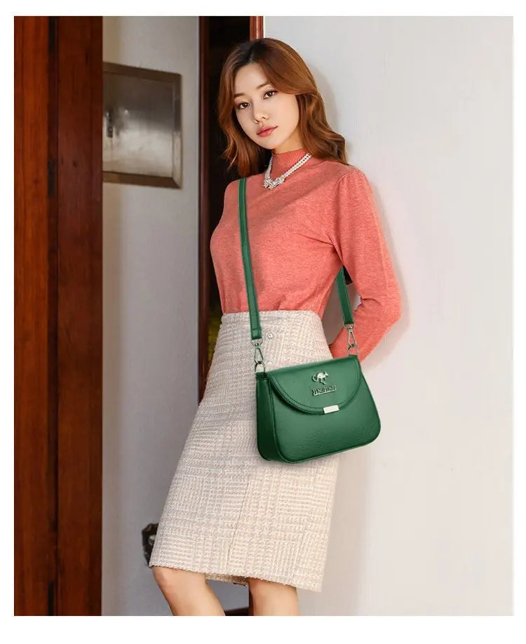 Retro Small Square Crossbody Purse Soft PU Leather Adjustable Strap Daily Work Travel Flip Cover Handbag Shoulder Bag for Women