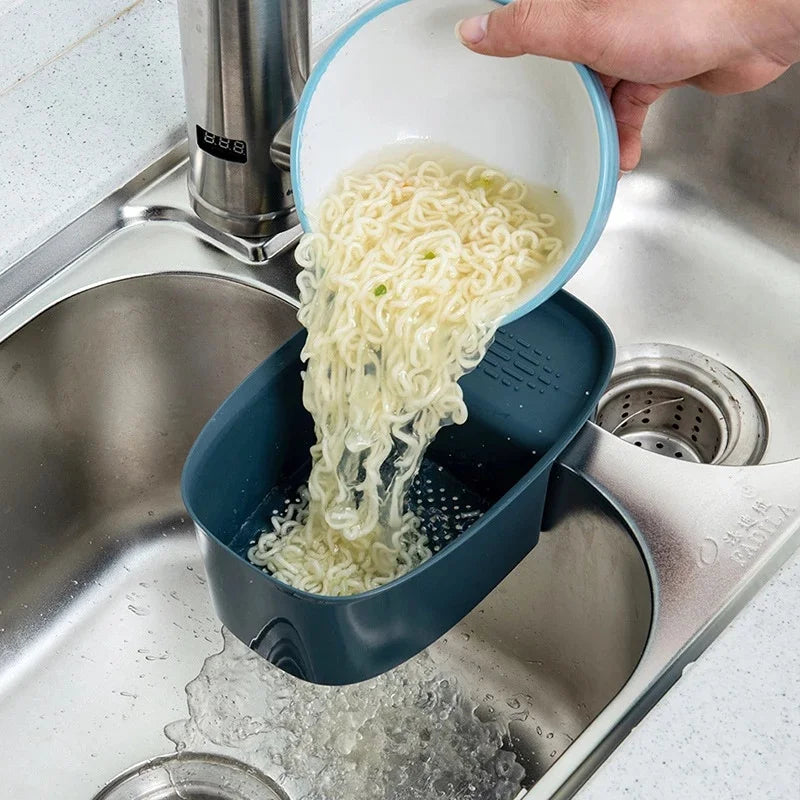 Filtro de canasta para desagüe de fregadero de cocina, filtro de residuos en forma de elefante, cestas colgantes para verduras, escurridor de lavado, estante de almacenamiento
