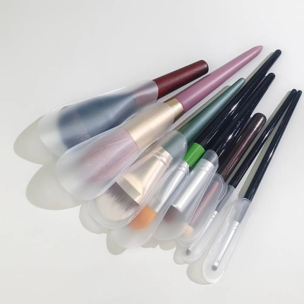 18PCS Makeup Brush Guards - 9-Size Universal Fit, Odorless & Dust-Proof for Travel Storage (Gift Ready)