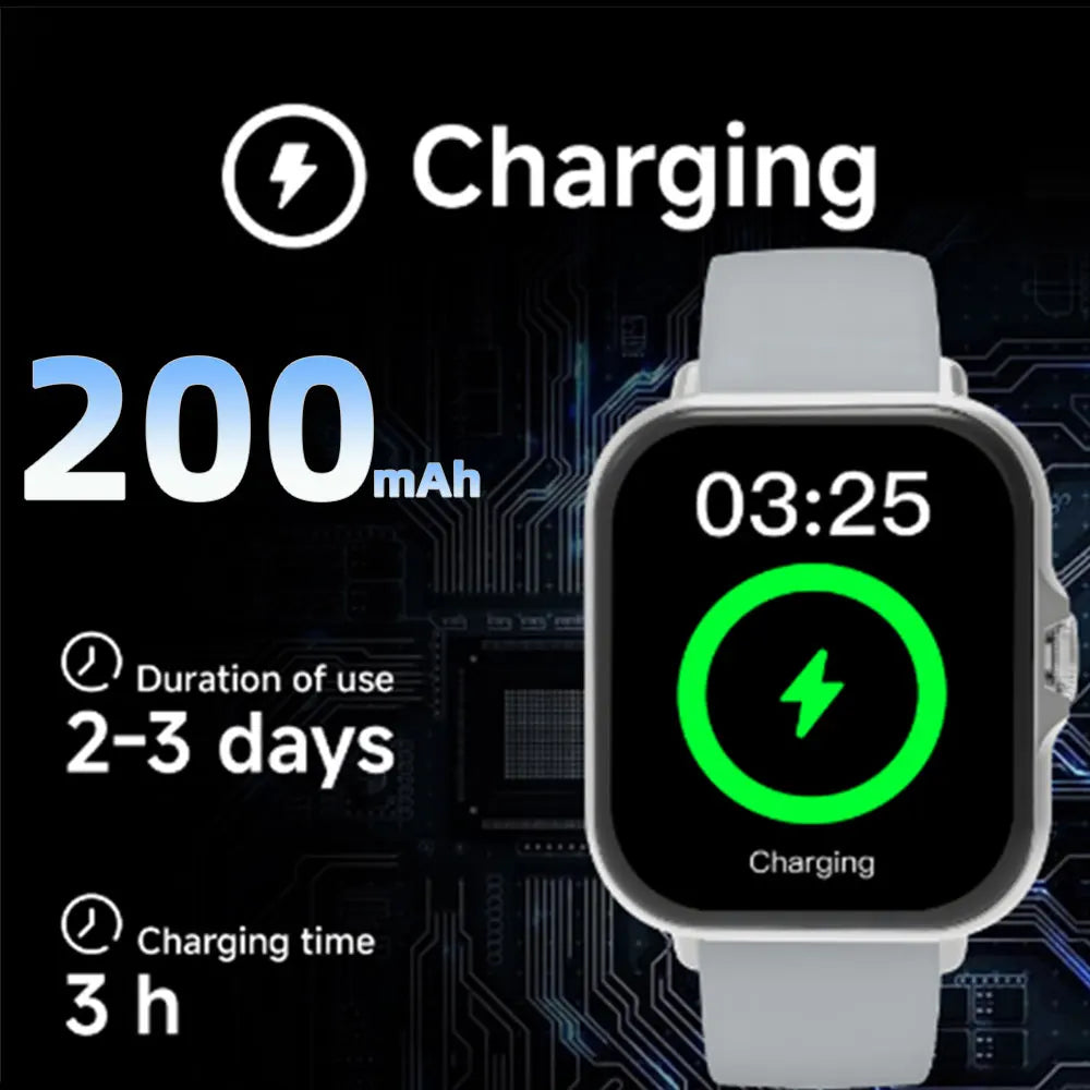 Smart Watch, Wireless Calling Smart Watch, Message Reminder, Sleep Monitoring, Pedometer, Stopwatch, Voice Assistant, Phone Finder, Men's Sports Watch, Women's Sports Watch, Watch Compatible with Android And IOS Phones