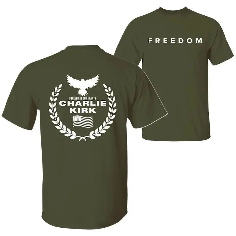 Charlie Kirk Merch  Tee T-shirt Merch Men Short Sleeve Tee Unisex Tops Clothes Causal Female Y2K Tops