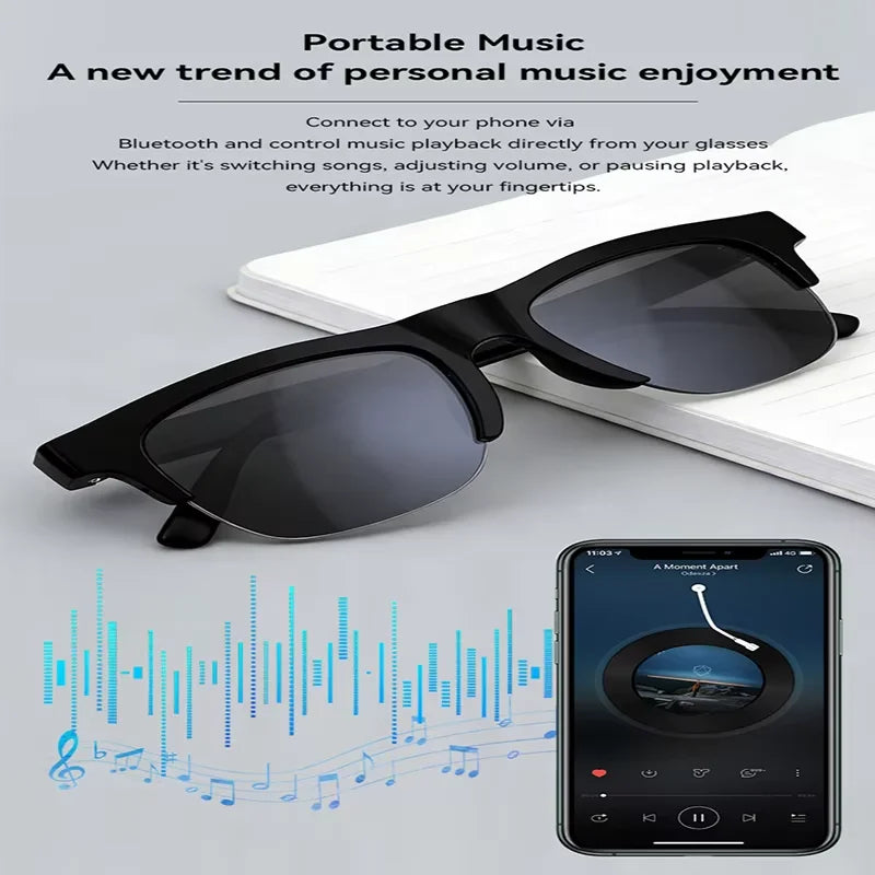 Lenovo AI Smart Glasses Voice Assistant Music Touch Control Bluetooth Call Outdoor Fashion Sunglasses For Men Women 2026 New