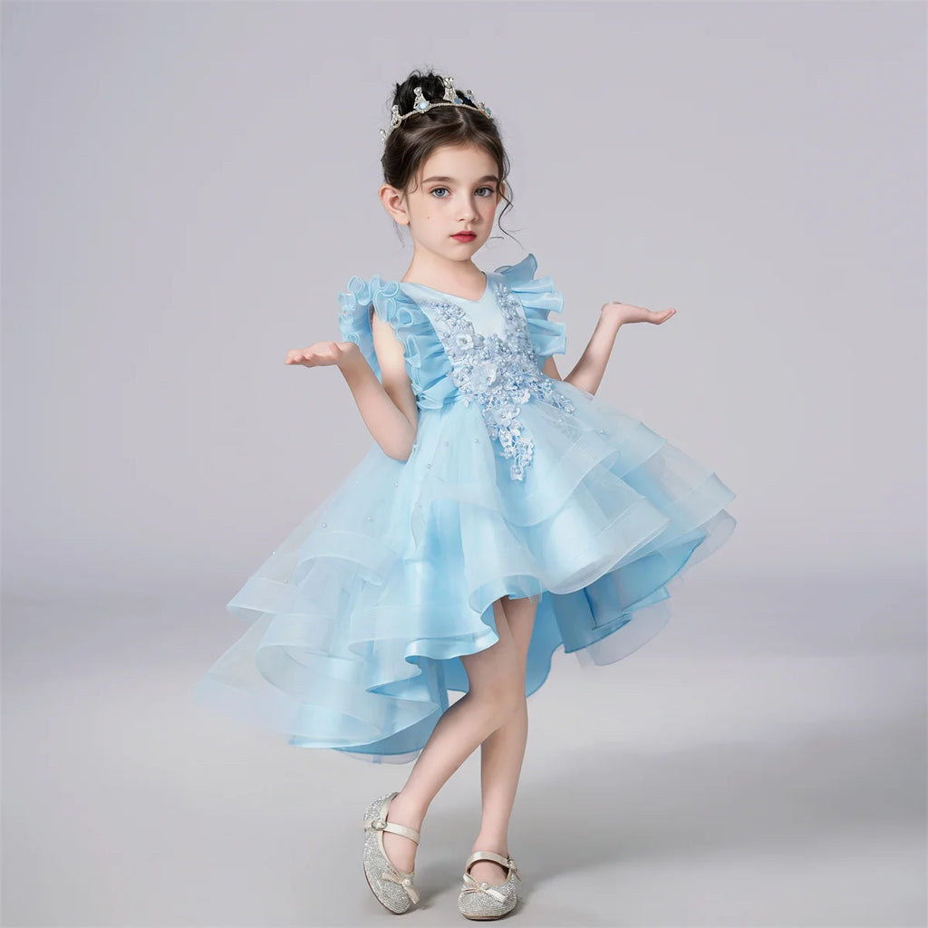 Kids Clothing Children Pageant Wedding Birthday Party Dress Princess Tuxedo Ball Gown Flower Girls' Trailing Dresses