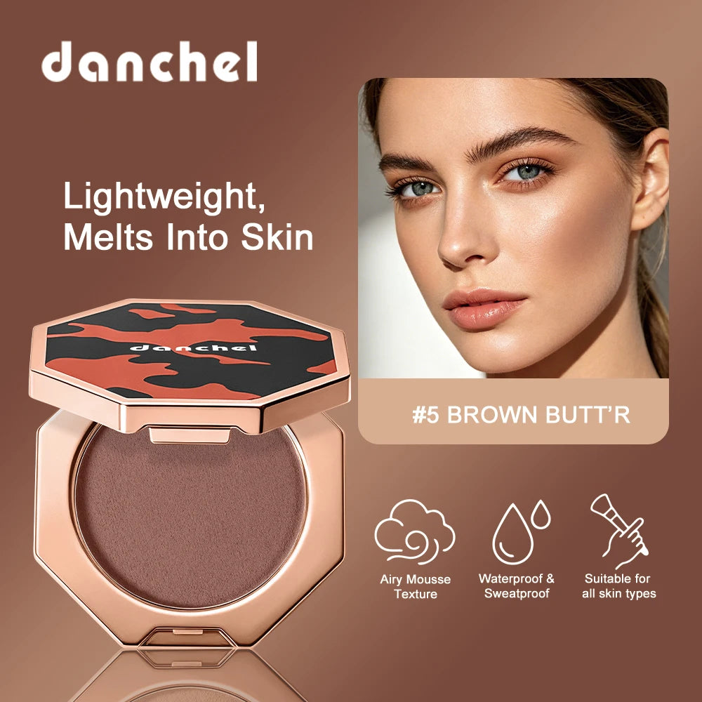 Mousse Bronzer Contour Cream Natural Soft Focus Skin Smoothing 3D Contour Waterproof Sweat-proof Resists Transfer Contour Cream