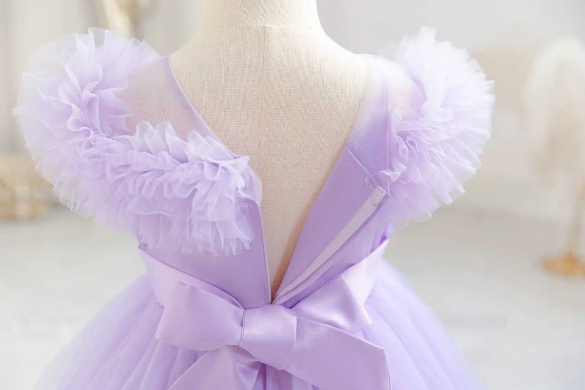HETISO Sequined Tulle Formal Dress for Girls Elegant Princess Performance Gown New Year Gift Occasion Children's Wear