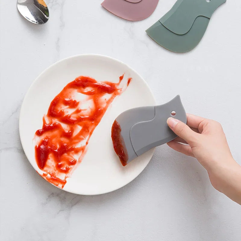Raspador suave multifuncional de cocina para el hogar, herramienta de limpieza de suciedad y grasa, raspador de silicona para limpiar ollas y manchas de aceite
