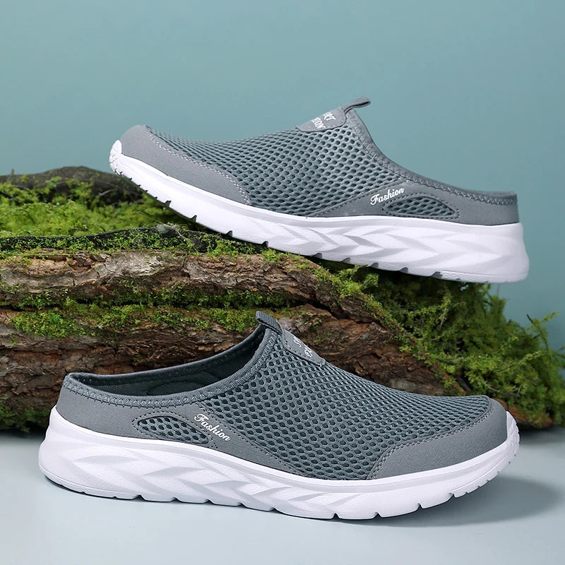 39-47 Men Half Slippers Anti-Slip Men'S Casual Shoes Lightweight Male Flat Slippers Breathable Fashion Slip On Flats Outdoor