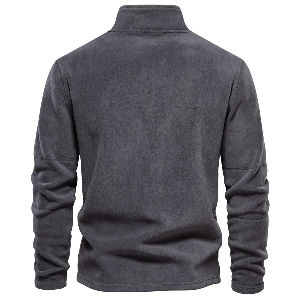 Aiopeson Brand Quality Thicken Warm Fleece Jacket For Men Zipper Neck Pullover Men'S Sweatshirt Soft Shell Mens Jacket