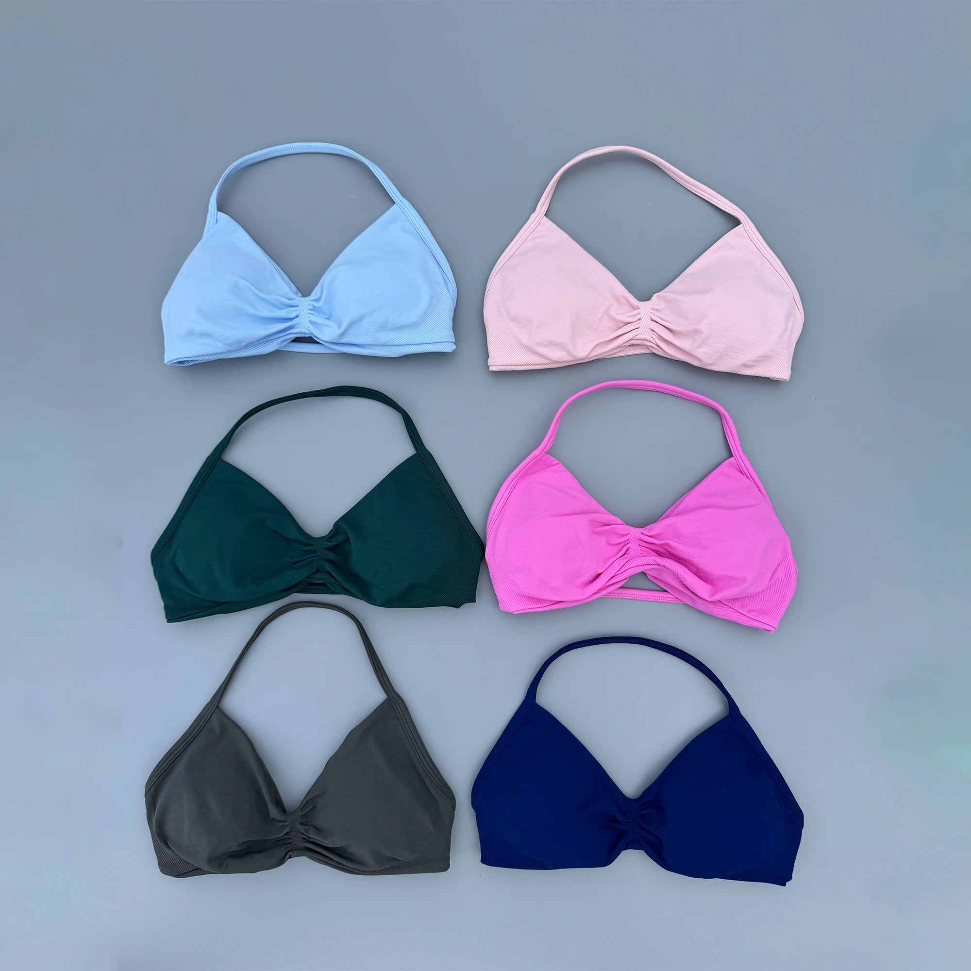 Sports Strappy Bra Yoga Underwear Women Gym Top Running Exercise Backless Bra High Support Active Wear Fitness Workout Halter