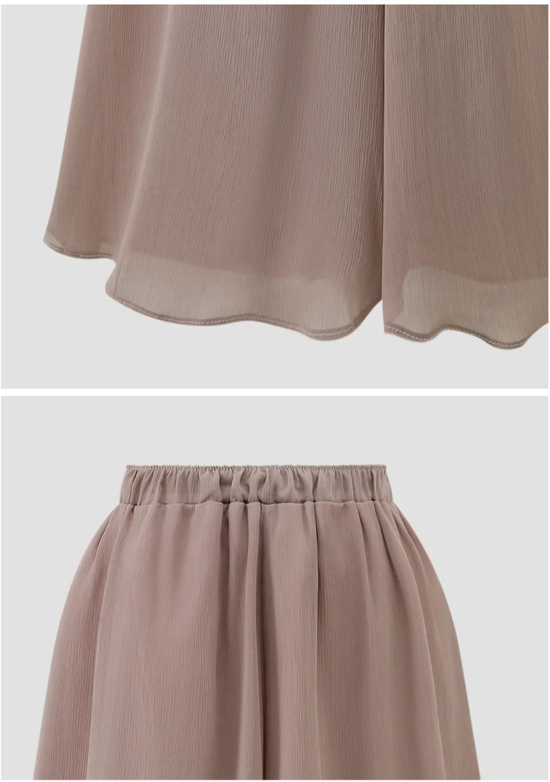 2026 Summer New Thin Women's Wide Leg Skirts Pants, Fashion Loose Ankle-Length Pants,Black Green Red,Asian Size M-5XL,6XL,7XL