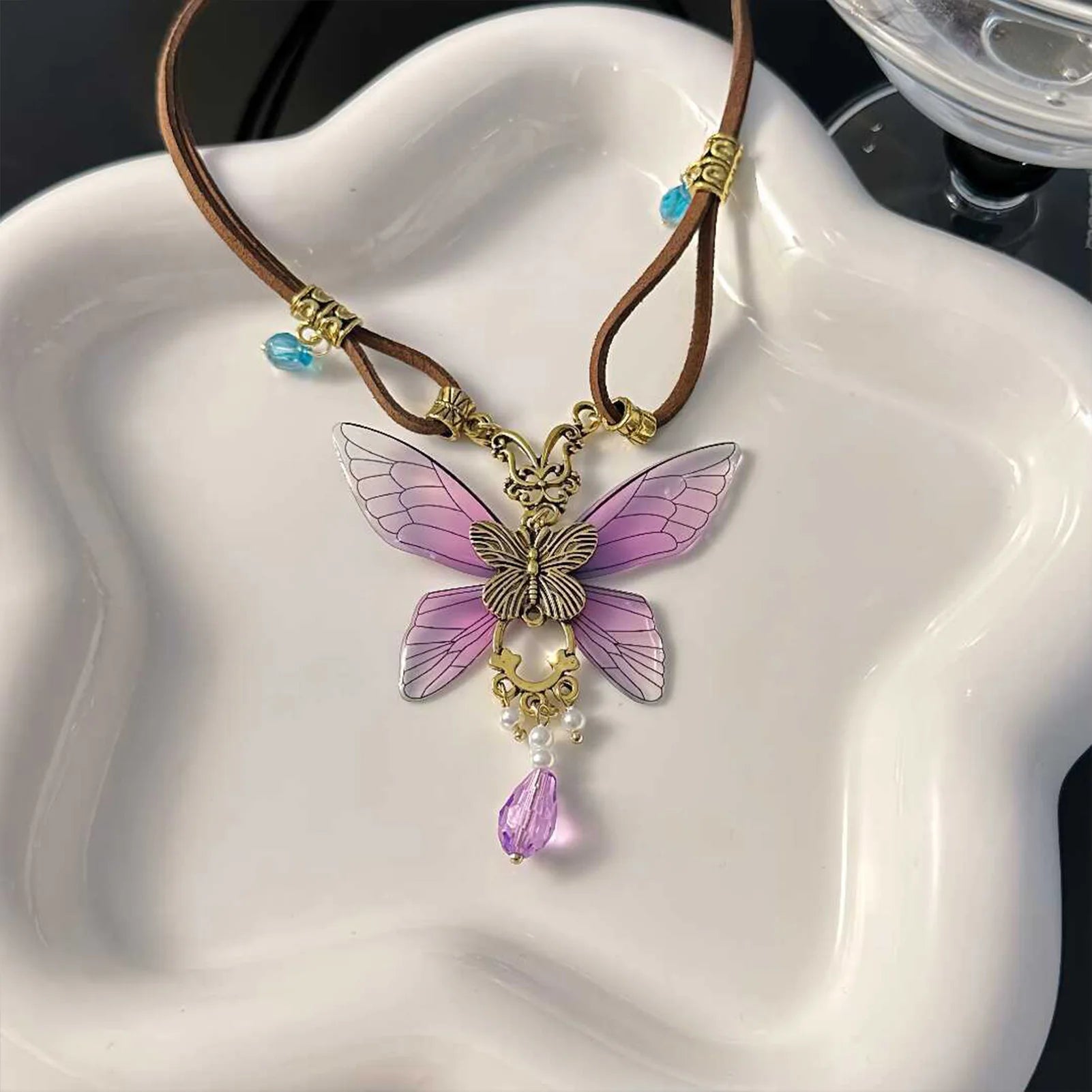 Trend Fine Jewelry Leaf Feather Pendant Rope Chain Bohemian Unisex Necklace For Women And Men