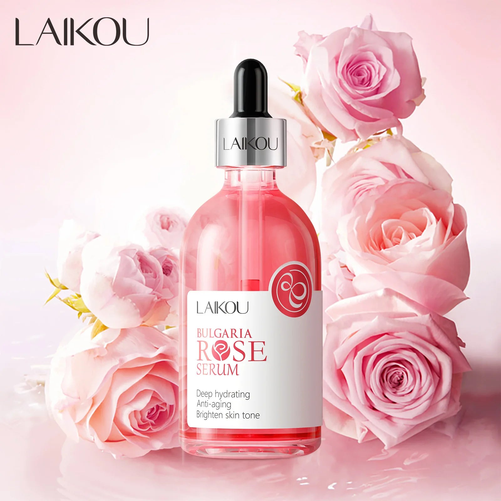 Laikou Rose or Sakura Essence Serum Deep Nourishing Repair Moisturizing Hydrating Anti Aging Facial Treatment Skin Care 100ml