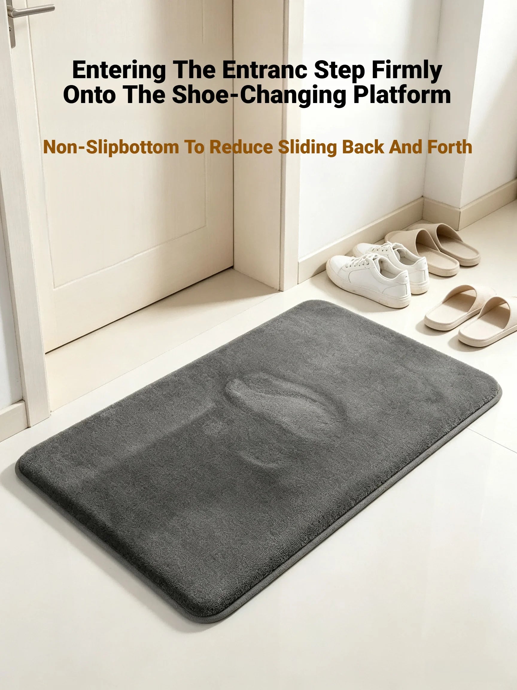 Super Absorbent Coral Velvet Non Slip Bath Floor Door Mat For Bathroom Household Home Decoration