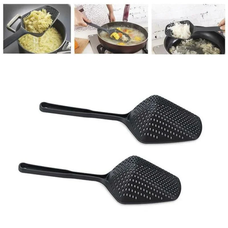 Creative Cooking Shovels Food Strainer Scoop Drain Gadgets Large Colander Soup Filter Household Kitchen Accessories