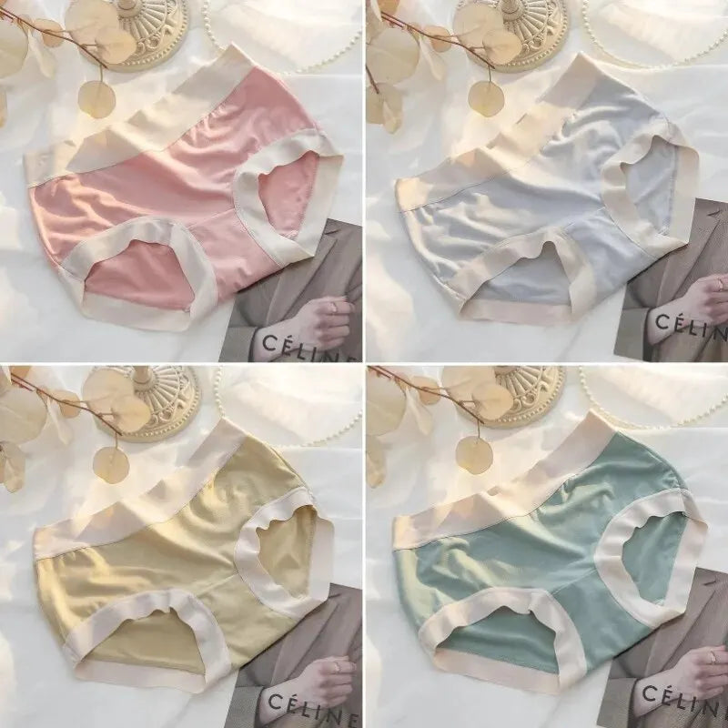 Womens Modal Panties 4 Piece Set Seamless Breathable Comfortable Underwear For Women Size M To XL