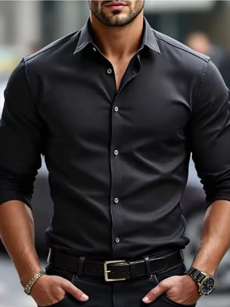 Men's Slim Fit Formal Dress Shirt