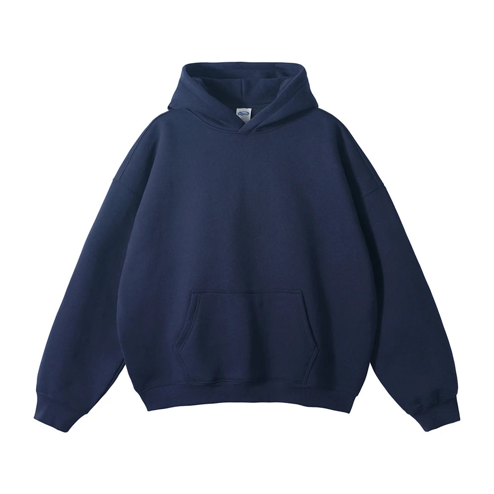 ZODF Men's Unisex Fleece Hoodie - 350gsm Oversized Winter Sweatshirt