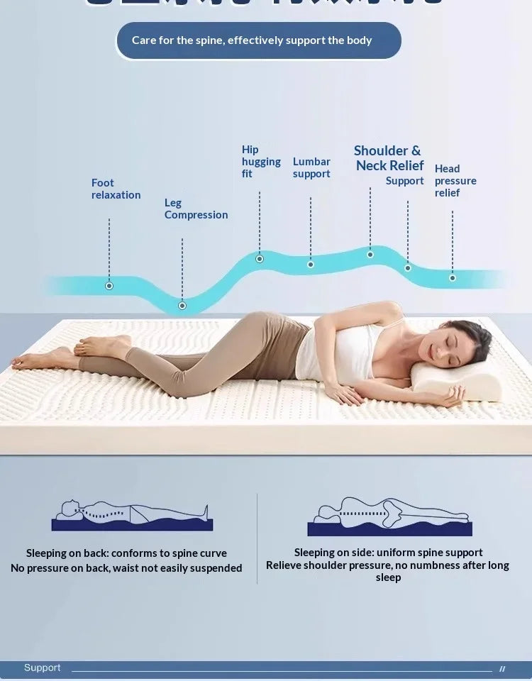 Filler latex non-full latex Furniture Mattresses Latex Mattress Topper Firm Support Breathable Bedroom Mattress Hypoallergenic