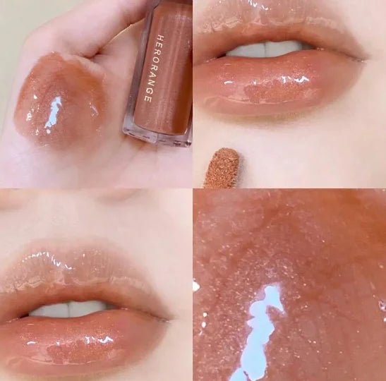 Herorange Glossy Lip Oil Shiny Hydrating Waterproof Gentle Lip Care Daily Essential