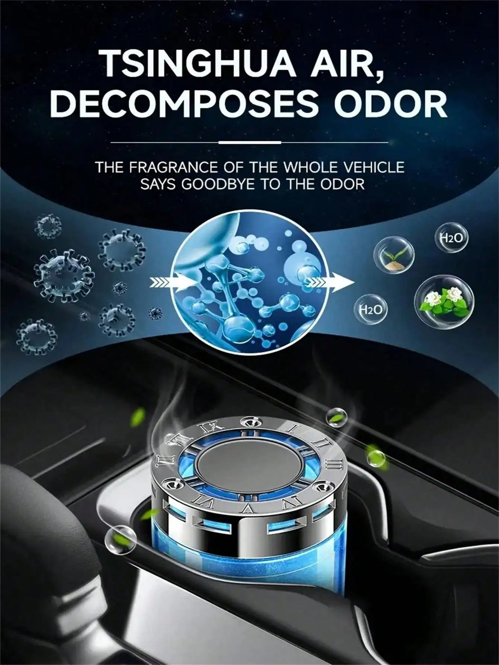 Solid Car Perfume / Air Freshener Balm - Odor Eliminator Fragrance for Cars, Auto Interior Decoration, Fits All Vehicles