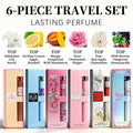 6-Piece Travel Set, Men's and Women's Eau De Toilette Spray, Long-Lasting Fragrance, 6 Different Flavors, Perfect for Holiday Gift