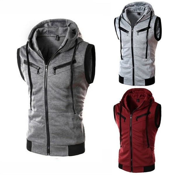 Spring Sweater Vest Men's No Sleeve Retro Casual Knitted Pullover Men Wild Slim Knitting Sweaters Mens Clothes