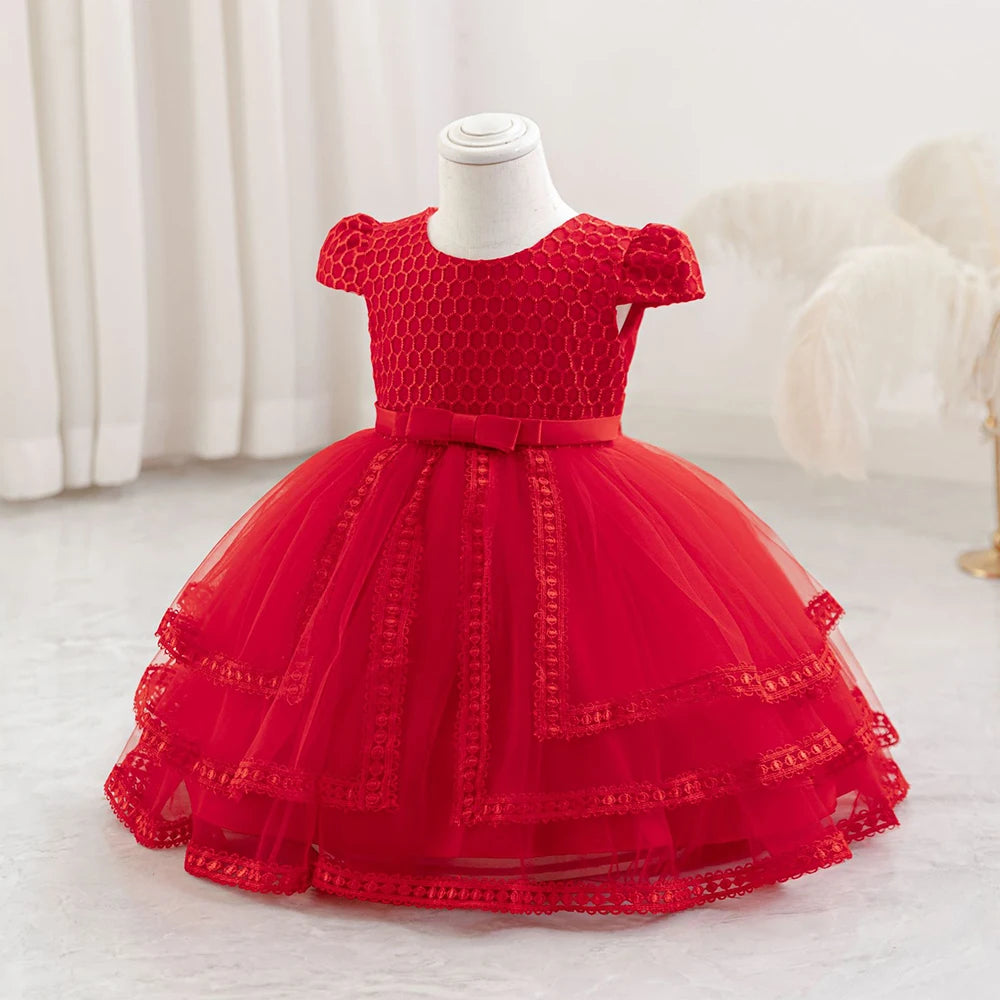 HETISO Toddler Girls Dress Princess Ball Gown for 1st Birthday Party Christmas Holiday Fashion Baby Girl Dress