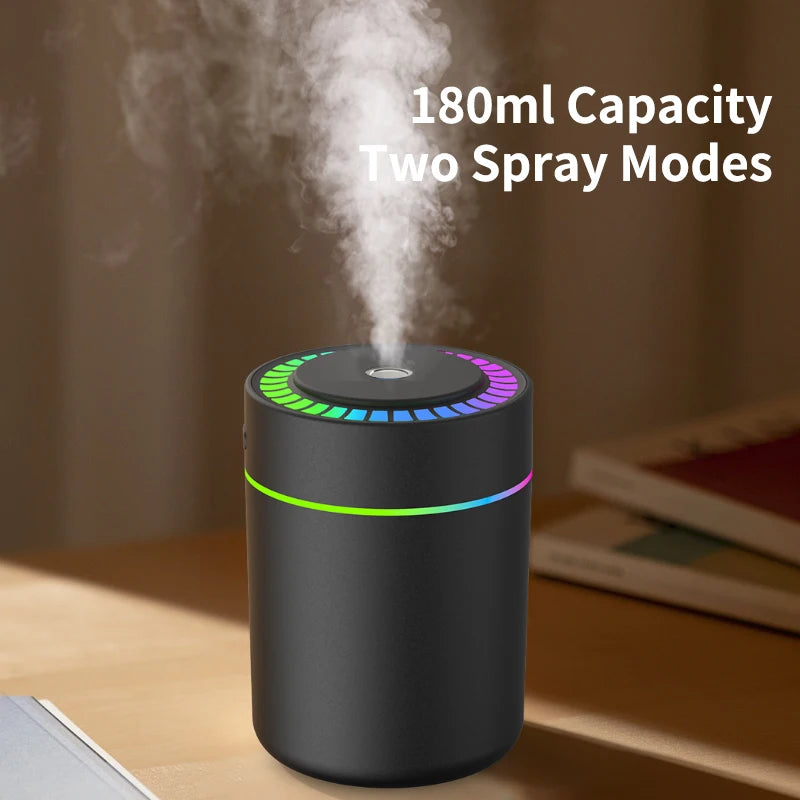 Aroma Diffuser Air Humidifier - 180ML Essential Oil Diffuser LED