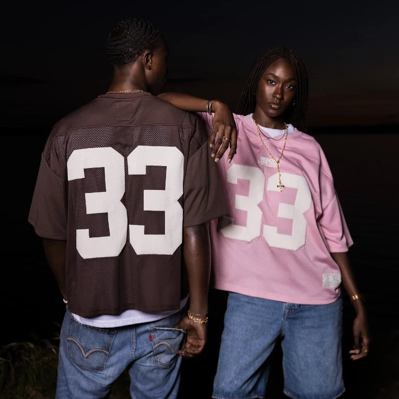 Y2K Retro Jersey Quick Dry Breathable Mesh T Shirt Men Women'S Street College Sports Wear Oversized Unisex Football Training Wear