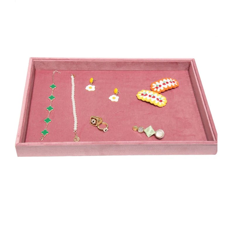 New Velvet Jewelry Tray | Ring Earring Necklace Organizer Case