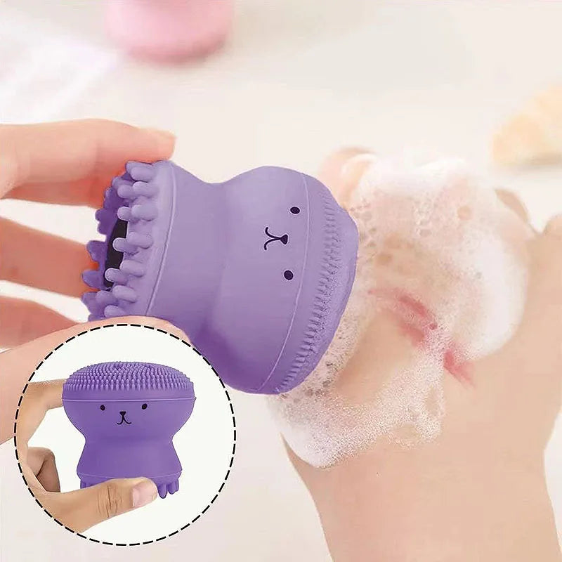 New Face Massage Brush Pore Cleaner Brush Silicone Face Scrubber Skin Care Brush Deep Cleaning Exfoliator Tool XJS02