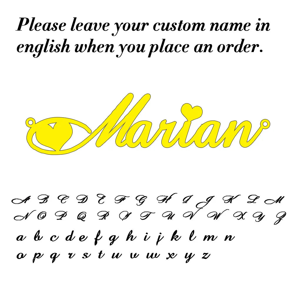 Collar con nombre personalizado para mujer, colgante de letras cursivas personalizadas, joyería de acero inoxidable, regalo para ella