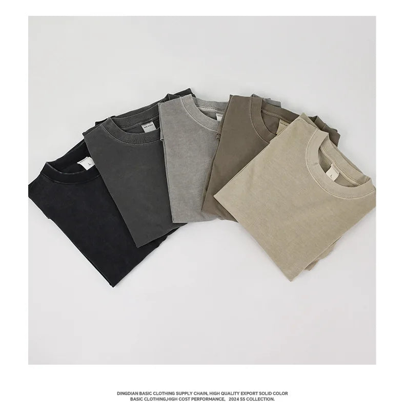 man's Summer T Shirt 2026 New Aged T-shirt short-sleeved Pure Cotton Loose short-sleeved Tshirt Men Clothing DingdianWY280