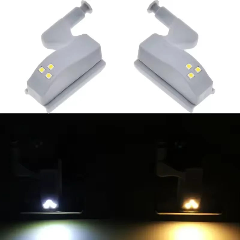 10 Unidades/Set Luces LED para Armario de Cocina, Lámpara de Bisagra Interior para Iluminación de Dormitorio, Armario, Closet, Luces Debajo de Gabinete, Luz Nocturna