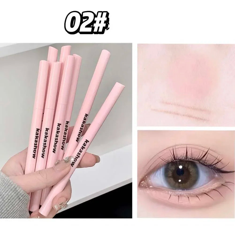 Dual End Glitter Matte Aegyosal Pen Brightening Highlight & Shadow Stick Eye Makeup Lying Silkworm Eyeliner Gel Pencil 애교살 펜