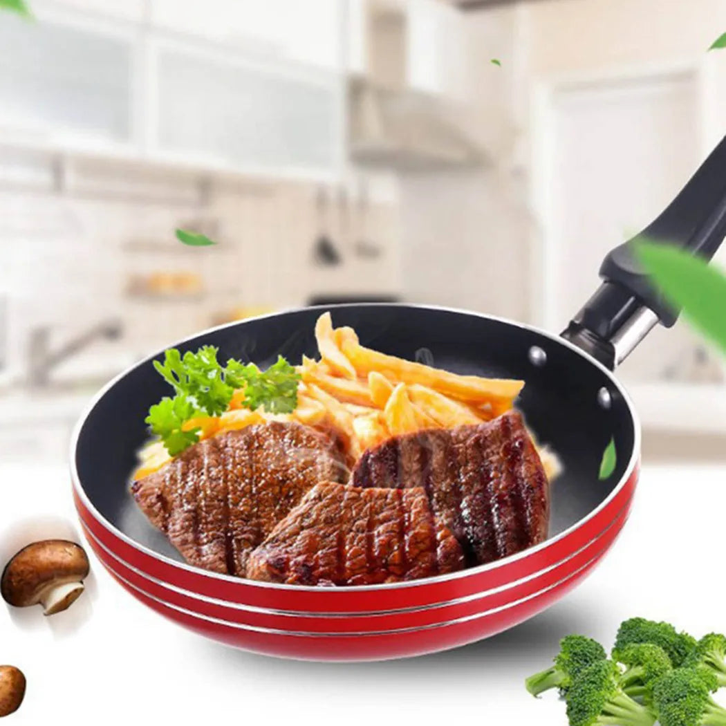 Mini sartén de 12cm/14cm/16cm, antiadherente, de acero, para cocina, utensilios de cocina, para freír huevos