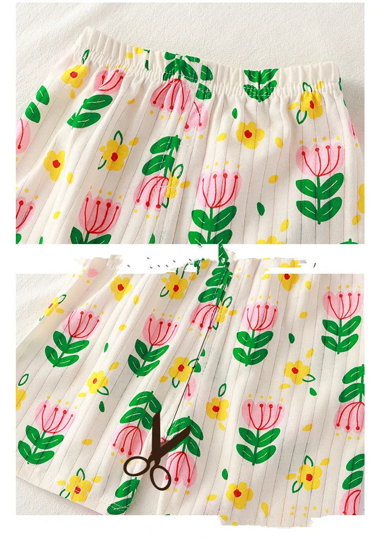 2PCS Children Clothing Set Child T-shirt Suit Summer Cotton New Girls Shorts Clothes Baby Boys Short Sleeve Kid Clothes